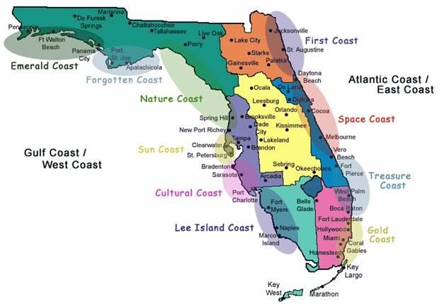 Map Of West Coast Of Fla Florida Coasts - Seeking Nature Near Florida's Coastline